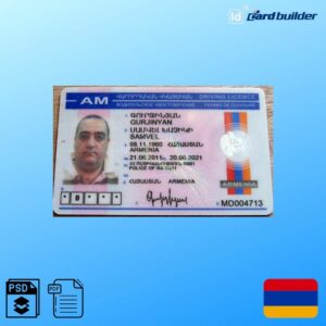 Armenia Drivers License Template
