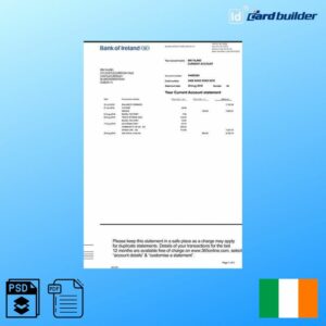 Bank of Ireland Statement Template