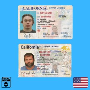 California Drivers License Template