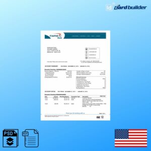 Capital One Bank Statement Template
