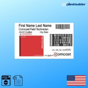 Comcast Field Tech ID Template