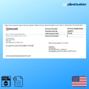 Comcast Pay Stub Template