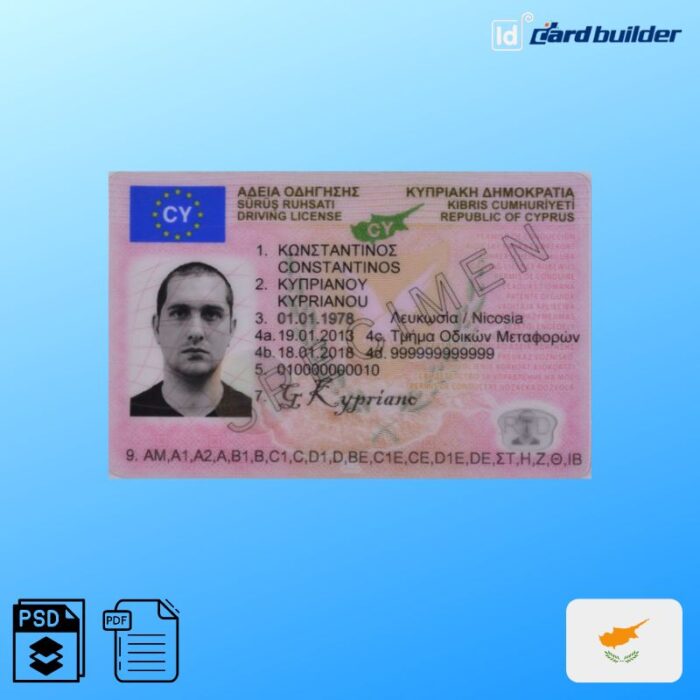 California Drivers License Template 2023