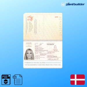 Denmark Passport Template