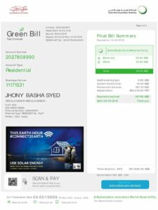 Dubai Green Utility Bill