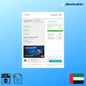 Dubai Green Utility Bill Template