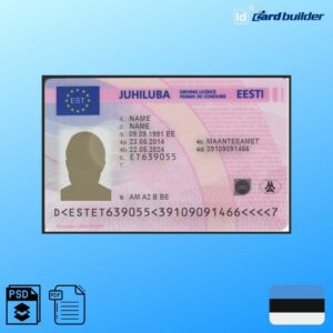 Estonia Drivers License Template