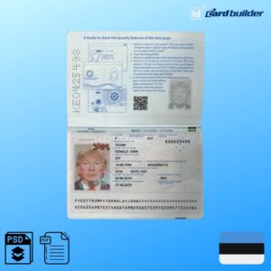 Estonia Passport Template
