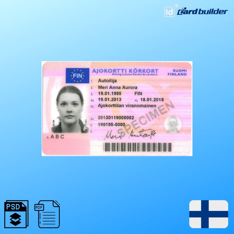 Finland Drivers License Template
