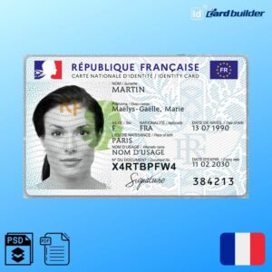 France ID Card Template