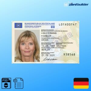 German ID Card Template