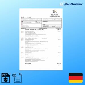 Handelsbanken German Bank Statement Template