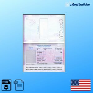 Indonesia Passport Template