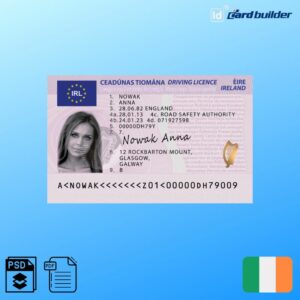 Ireland Drivers License Template