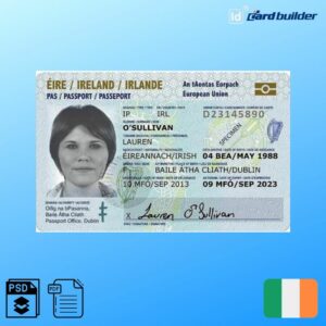 Ireland ID Card Template