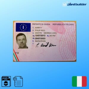 Italy Drivers License Template