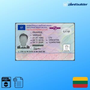 Lithuania Drivers License Template