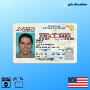 Louisiana driver license Template