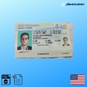 Michigan Drivers License Template
