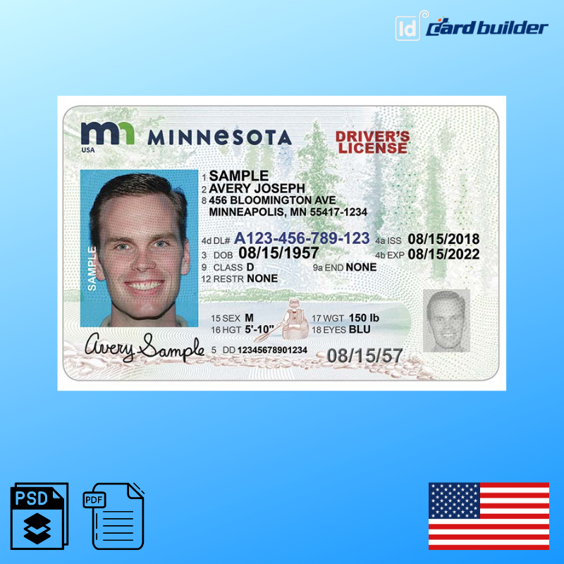 Minnesota Drivers License Template