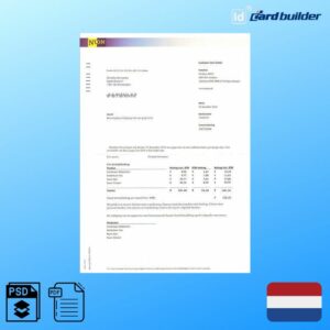 Netherlands Electricity Bill Template