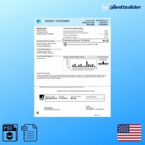 PGE Utility Bill Template
