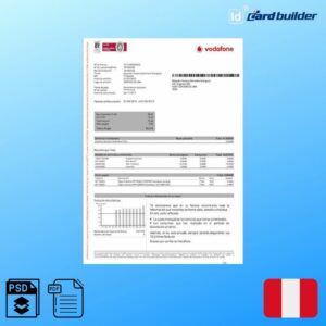Peru Vodafone Utility Bill Template