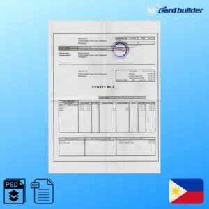 Philippine Utility Bill Template
