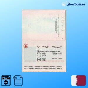 Qatar Passport Template