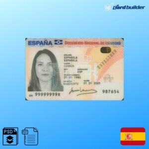 Spanish ID Card Template