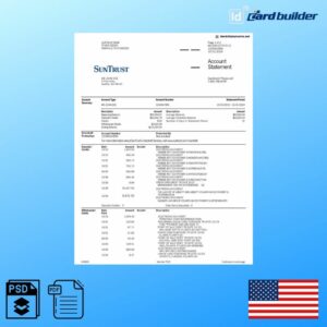 SunTrust Bank Statement Template