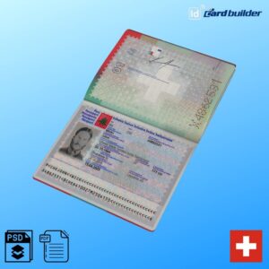 Switzerland Passport Template