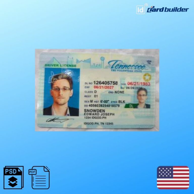 Illinois Drivers License Template