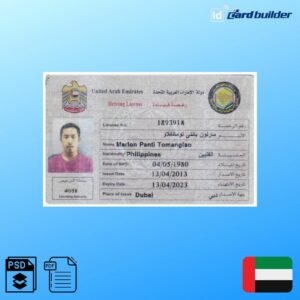 UAE Drivers License Template