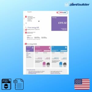 UK NPower Utility Bill Template
