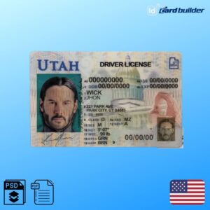 Utah Drivers License Template