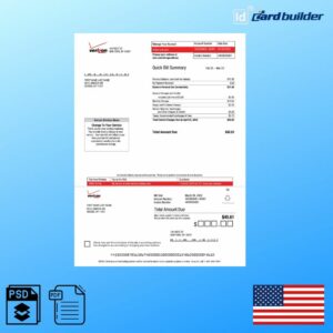 Verizon Utility Bill Template