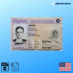 Virginia Drivers License Template