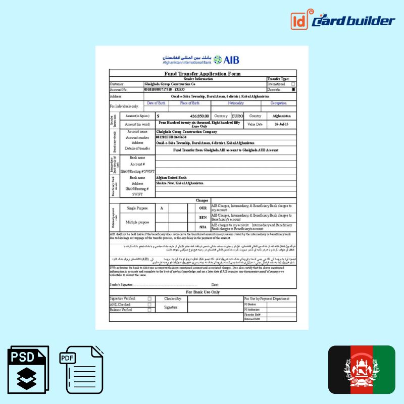 afghanistan-aib-bank-statement-template