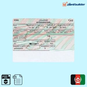 AFGHANISTAN Visa Template