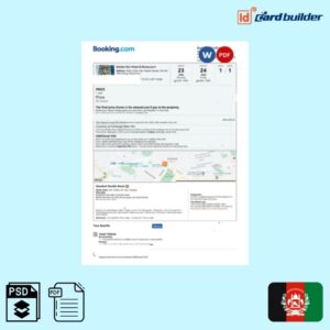 Afghanistan Hotel Booking Confirmation