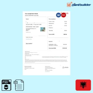 Albania Airbnb booking confirmation Template
