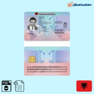 Albania ID Card template
