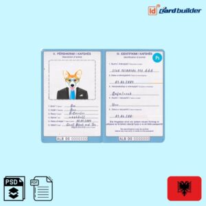 Albania Pet passport template