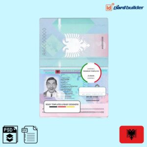 Albania passport template
