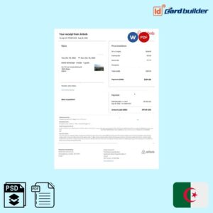 Algeria Airbnb booking confirmation template