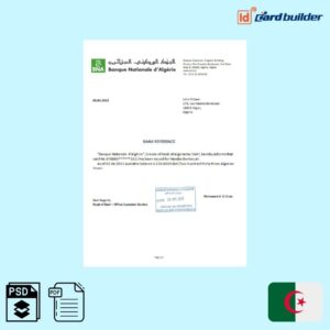 Algeria Banque Nationale d’Algérie (BNA) bank reference letter