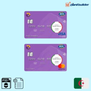 Algeria Banque de developement visa and mastercard template