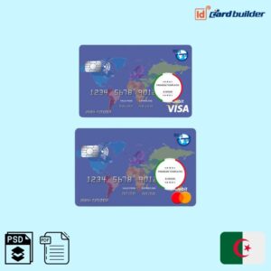 Algeria Exterieure bank visa and mastercard template