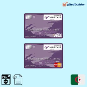 Algeria Natixis Algerie bank visa and mastercard template